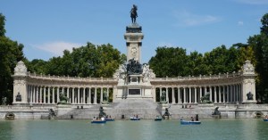 Buen Retiro Park over a body of water